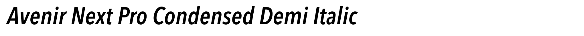 Avenir Next Pro Condensed Demi Italic image